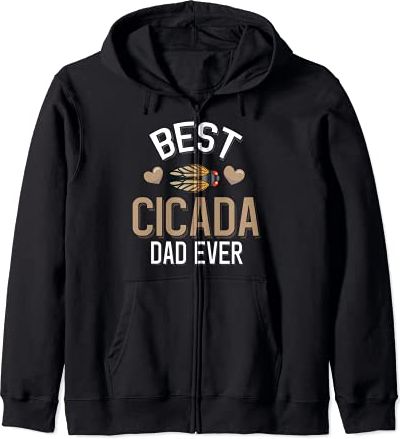 Best Cicada Dad Ever - Cute Cicada Dad Felpa con Cappuccio