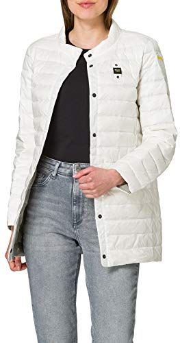 Impermeabile/Trench Lunghi Imbottito Piuma, 100 Bianco Ottico, M Donna