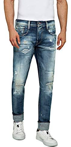 Anbass Jeans, Medium Blue 596, 30 W / 32 L Uomo