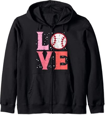 Love Baseball Cute Sports Fan Player Team Men Women Kids Felpa con Cappuccio