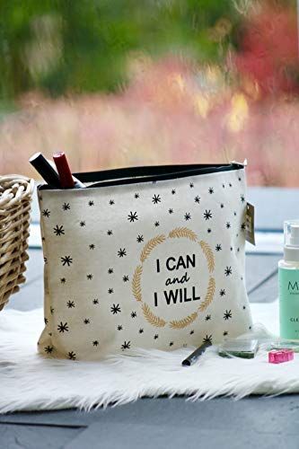 Trousse per cosmetici, impermeabile, per cosmetici, ideale da mettere in borsa, grande aiuto per tenere in ordine (I can and will)