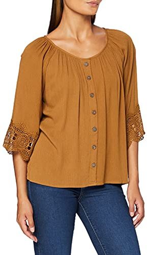 BEA Button Blouse Camicia, Marrone (Brze 61991), 46 (Taglia Produttore: 40) Donna