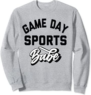 Game Day Sports Babe T Shirt,Mom Game Day T Shirts for Women Felpa