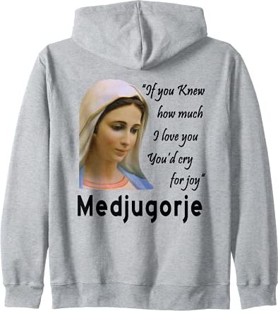 Nostra Signora Regina della Pace Vergine Maria Totus Tuus Felpa con Cappuccio