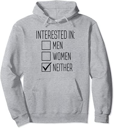 Interested In Men Women Neither Funny Asexual Pride Flag Felpa con Cappuccio