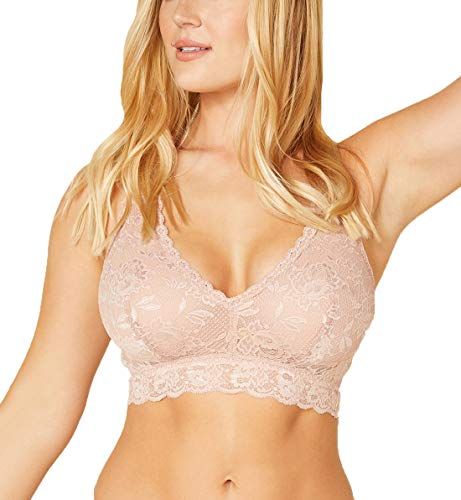 Never Say Nevertm Curvy Racie Racerback Bralette Reggiseno, Mandorla, L Donna