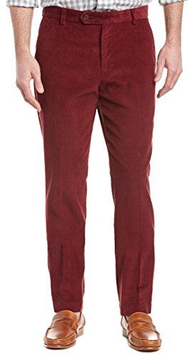 Milano Velluto 14 Wale Pantaloni, Dark Red 03, 40W/34L Uomo