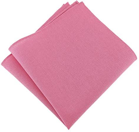 – fazzoletto da taschino di alta qualità in 100% cotone in tinta unita, 26 x 26 cm Rosa rosa. Taglia unica