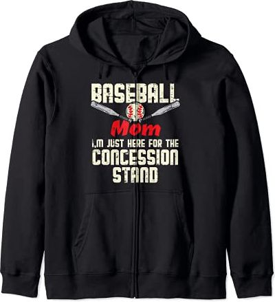 Mom Baseball Concession Stand Family Matching Mama Women Felpa con Cappuccio