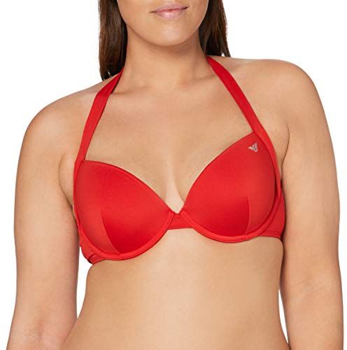 Swimwear Swimwear Multifunction Push-up Bra Beachwear Logo Marinière Reggiseno Bikini, Rosso (Rosso 00074), 48 (Taglia Unica: X-Large) Donna