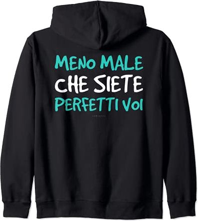 Felpa Uomo Donna Con Zip E Cappuccio Perfetti Voi Felpa con Cappuccio