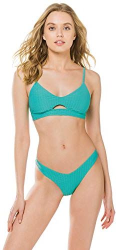 La Luna Keyhole Bralette Reggiseno Bikini, Turchese (Antigua Blue Antigua Blue), 40 (Taglia Produttore: 8) Donna