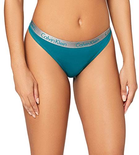 Thong 3Pk-Radiant Cotton Tanga, Nero (Turtle bay/Black/Strawb Champagne), S (Pacco da 3) Donna