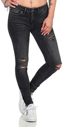 ONLKENDELL Ank Zip DNM JNS Cre Noos Jeans Skinny, Grigio (Grey Denim Grey Denim), 32 /L30 (Taglia Produttore: 24) Donna