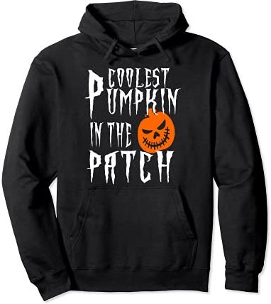 Coolest Pumpkin In The Patch Halloween Men Womens Boys Girls Felpa con Cappuccio