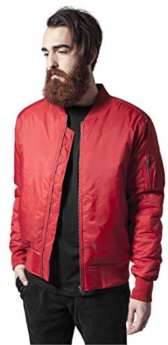 Basic Bomber Jacket Giacca, Rosso (Fire Red 697), L Uomo