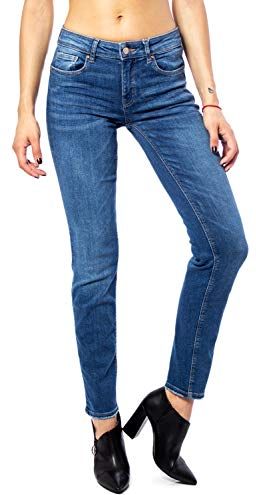 Onlfeva Reg Slim BB Soo732ab Noos Jeans Straight, Blu (Medium Blue Denim Medium Blue Denim), 34 /L32 (Taglia Produttore: 25) Donna