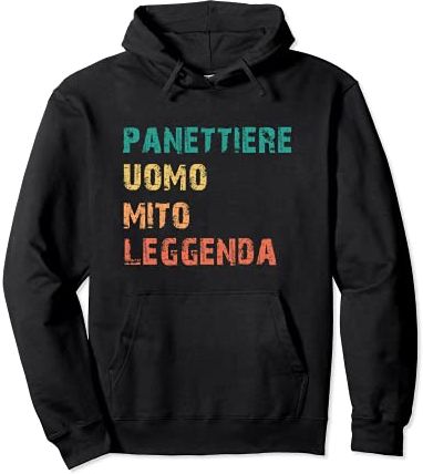 Panettiere Uomo Mito Leggenda Divertente Retrò Panettieri Felpa con Cappuccio