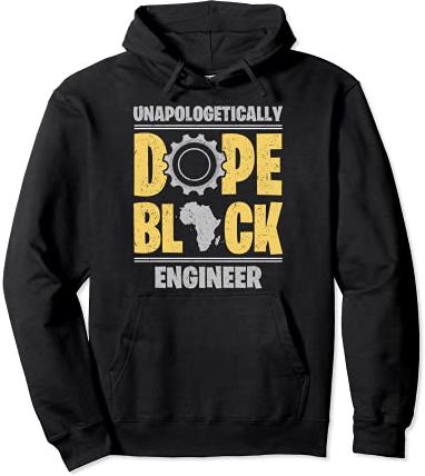 Unapologetic Dope Black Engineer Melanin African American Felpa con Cappuccio