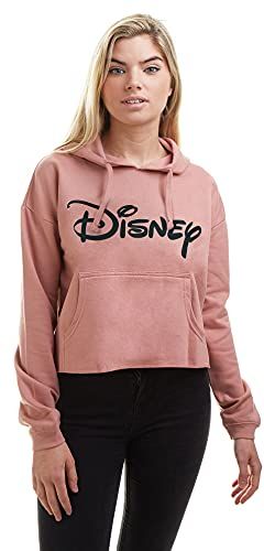 Plain Logo Cropped Hood Felpa con Cappuccio, Dusty Pink, Small Donna