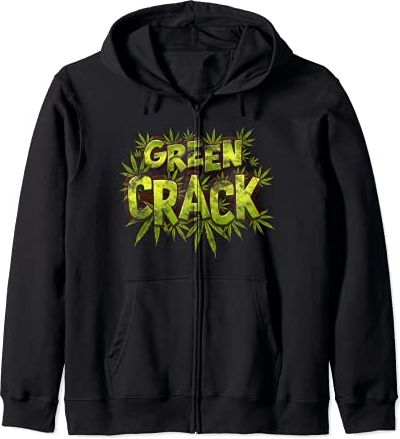 Ceppo verde ispirato a Crack Marijuana correlato Green Crack Felpa con Cappuccio