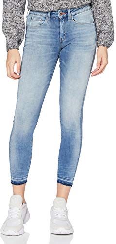 3301 Mid Waist Ripped Ankle Skinny Jeans, Vintage Beryl Blue C296/C003, 31W/ 30L Donna