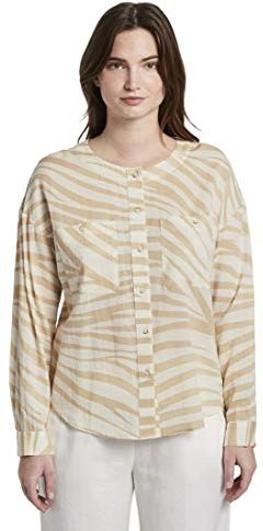 Taschenbluse Camicia da Donna, 22794/Ecru Zebra Design, 38