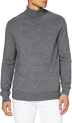 Marchio Amazon - MERAKI Maglione Dolcevita in Cotone Uomo, Grigio (Mid Grey), XXL, Label: XXL