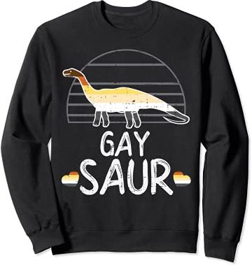 Gaysaur Dinosaur Dino LGBTQ Gay Bear Flag Gay Pride Men Felpa