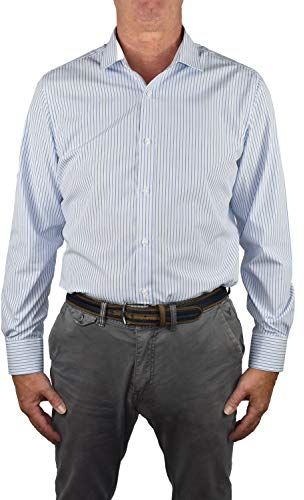Elegante Camicia Uomo Manica Lunga - Camicie da Lavoro - 100% Cotone Silk Touch Regular Fit Collo all'Italiana - No Stiro TG Fino alla XXXL