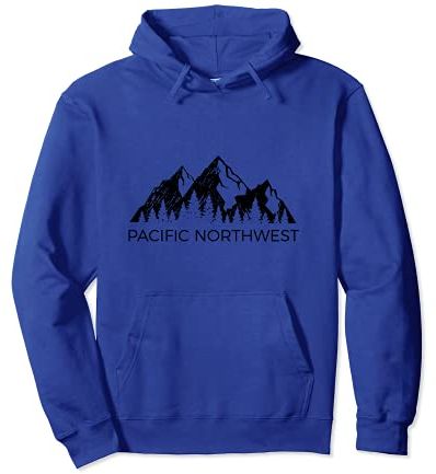 Pacific Northwest Shirt | Cool PNW Mountains Tee Uomo Donna Felpa con Cappuccio