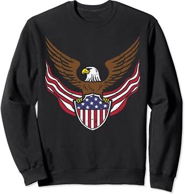 Bald Eagle USA Flag Shield 4th Of July Fourth Men Women Kids Felpa