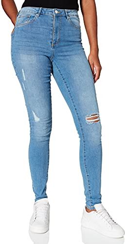 VMSOPHIA HR S Destroy J VI3153 GA Tall Jeans, Light Blue Denim, XS/T/36 Donna