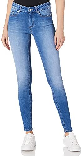 ONLBLUSH Life Mid Skinny REA12187 Tall Jeans, Media Blu Denim, Small Donna