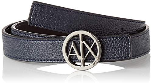 Circle Logo Belt Cintura, Navy/Black, 80 Donna