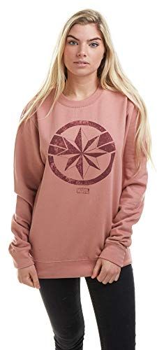 Captain Crew Sweat Pullover, Dusty Pink, Large Donna