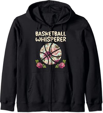 Basketball Whisperer Flowers Baller Player Coach Women Girls Felpa con Cappuccio