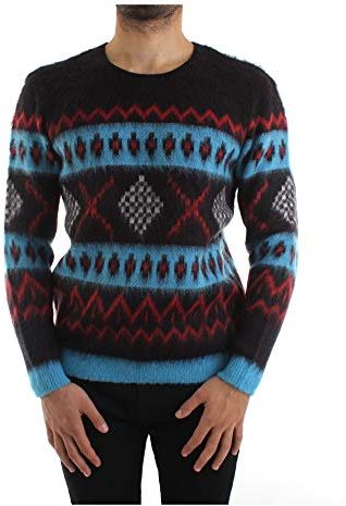 Uk3078.000.g22652 Felpa, Multicolore (Black/Red/Turquoise/White 10), L Uomo