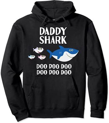 Daddy Shark Doo Doo For Men Christmas Father's Day Birthday Felpa con Cappuccio