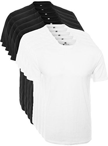 LE105_10 T-Shirt Schwarz/Weiß, 3XL 10er-Pack