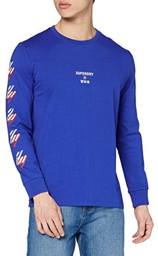 Sportstyle Graphic LS Top T-Shirt, Mazarine Blue, L Uomo