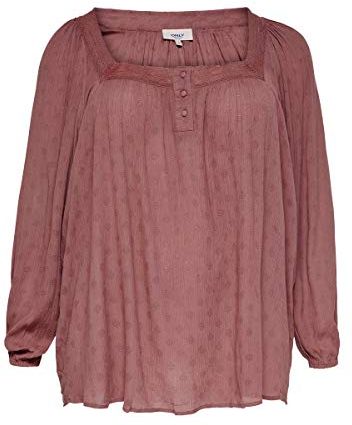 CARLILIES LS Square Neck Shirt Camicetta, Burlwood, 54 Donna