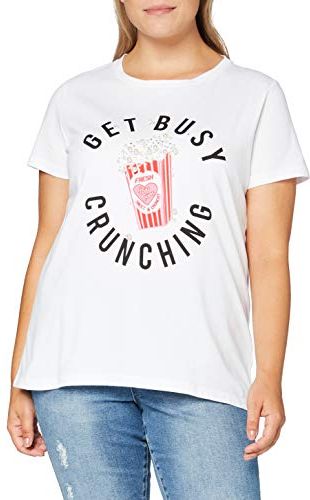 CARCRUNCHING SS Reg Tee T-Shirt, Bianco Brillante, S-42/44 Donna