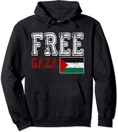 Palestine Flag, Free Gaza, Save Gaza, Defend Gaza, Palestina Felpa con Cappuccio