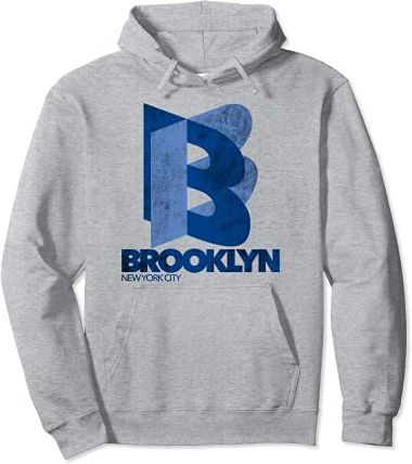 Brooklyn NYC Tee Shirts, Cool Vintage Brooklyn New York City Felpa con Cappuccio