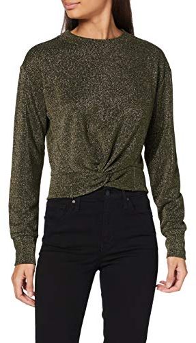 Langärmliges Cropped-t-Shirt mit Knotendetail, Combo M 0592, S Donna