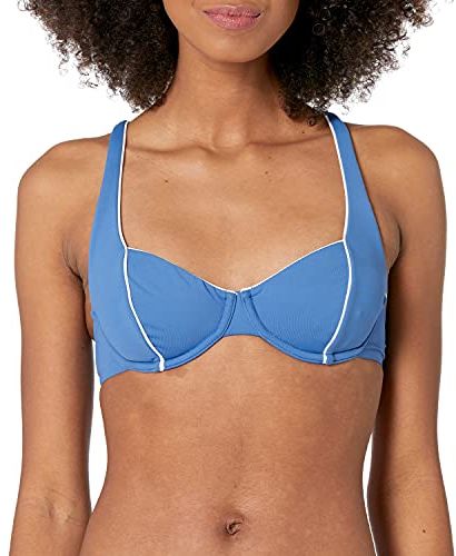 U/Wire Bra Parte Superiore del Bikini, Blu Marino, 38 Donna