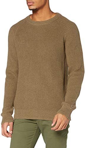 Rib Sweater Maglione, Classic Camel Heather, M Uomo