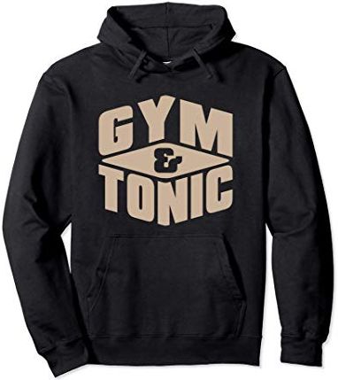 Funny Workout Gym and Tonic Mens Womens Workout Felpa con Cappuccio
