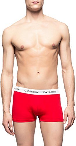 Low Rise Trunk 3pk Boxer, Multicolore (White/Red Ginger/Pyro Blue I03), XS (Pacco da 3) Uomo